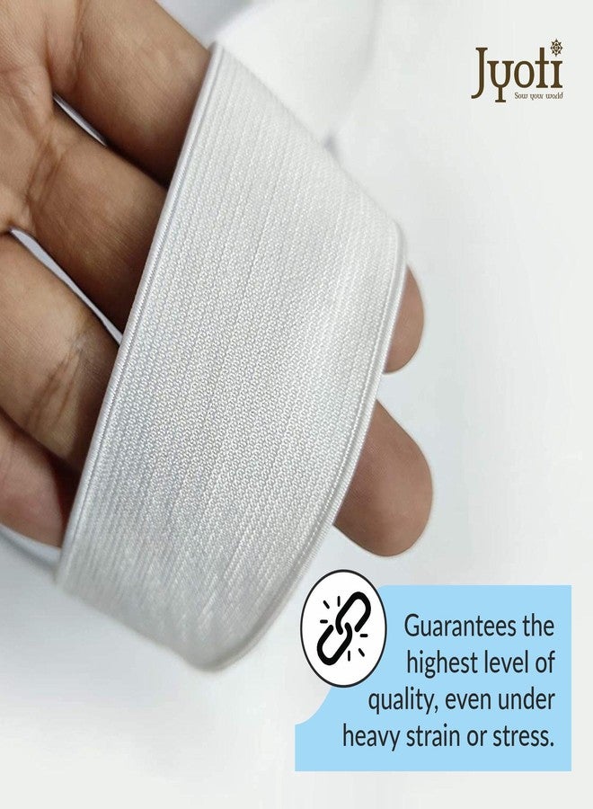 Jyoti Woven Elastic - 25mm White Classic (Roll of 25 Meters), Ideal for Apparel & Clothing, Undergarments, Medical & Healthcare, Footwear, Sports, Bags, Wristbands, Belts, DIY and Crafts - Pack of 1 - Image 3